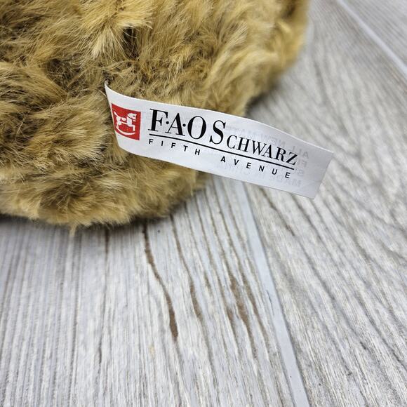 Vintage FAO Schwarz Teddy Bear Jointed Fifth Avenue Baby Tag Tan 20" Plush - Picture 8 of 12